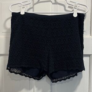 Fossil Women's Navy Lace High Waist Shorts